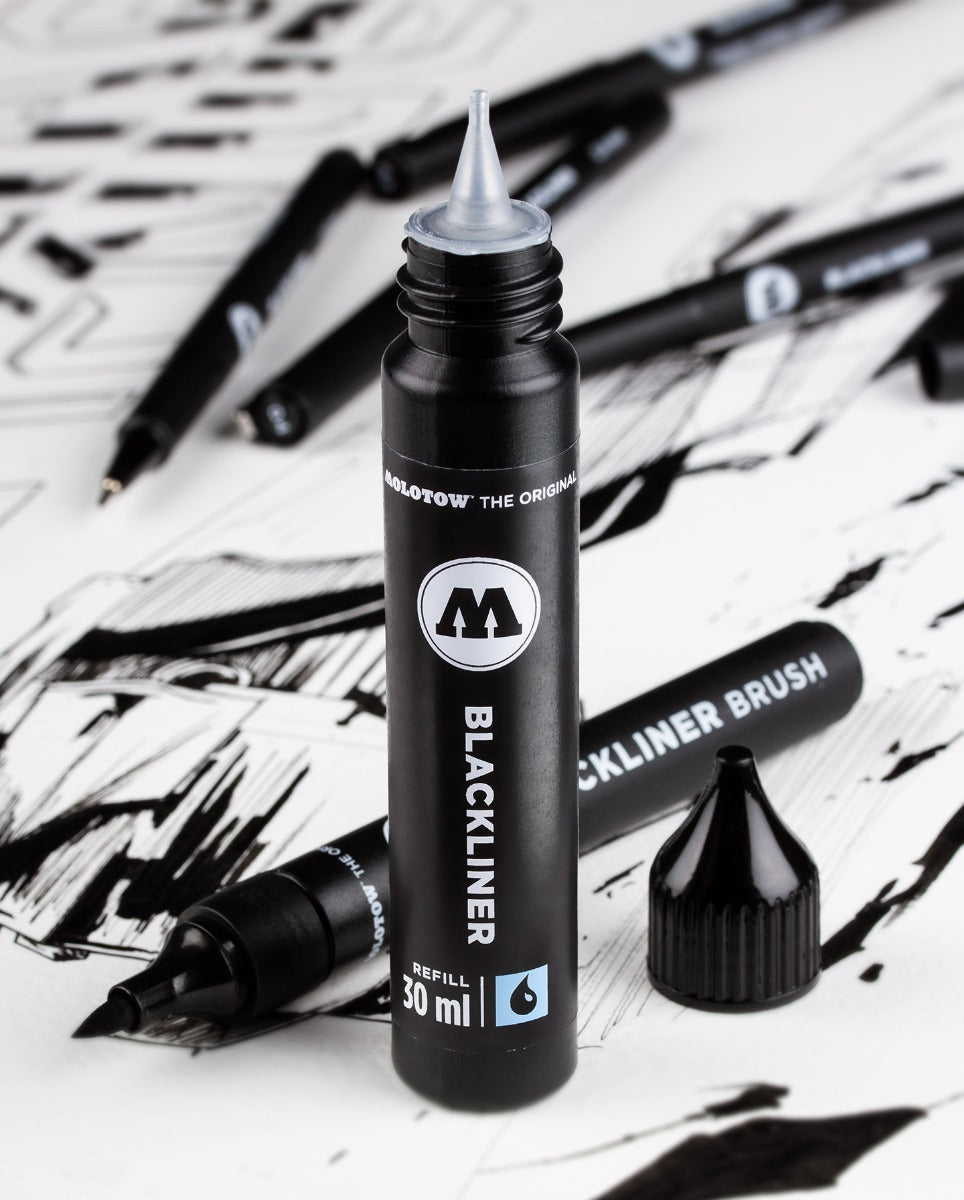 Ricarica ink nera per marker Blackliner Molotow