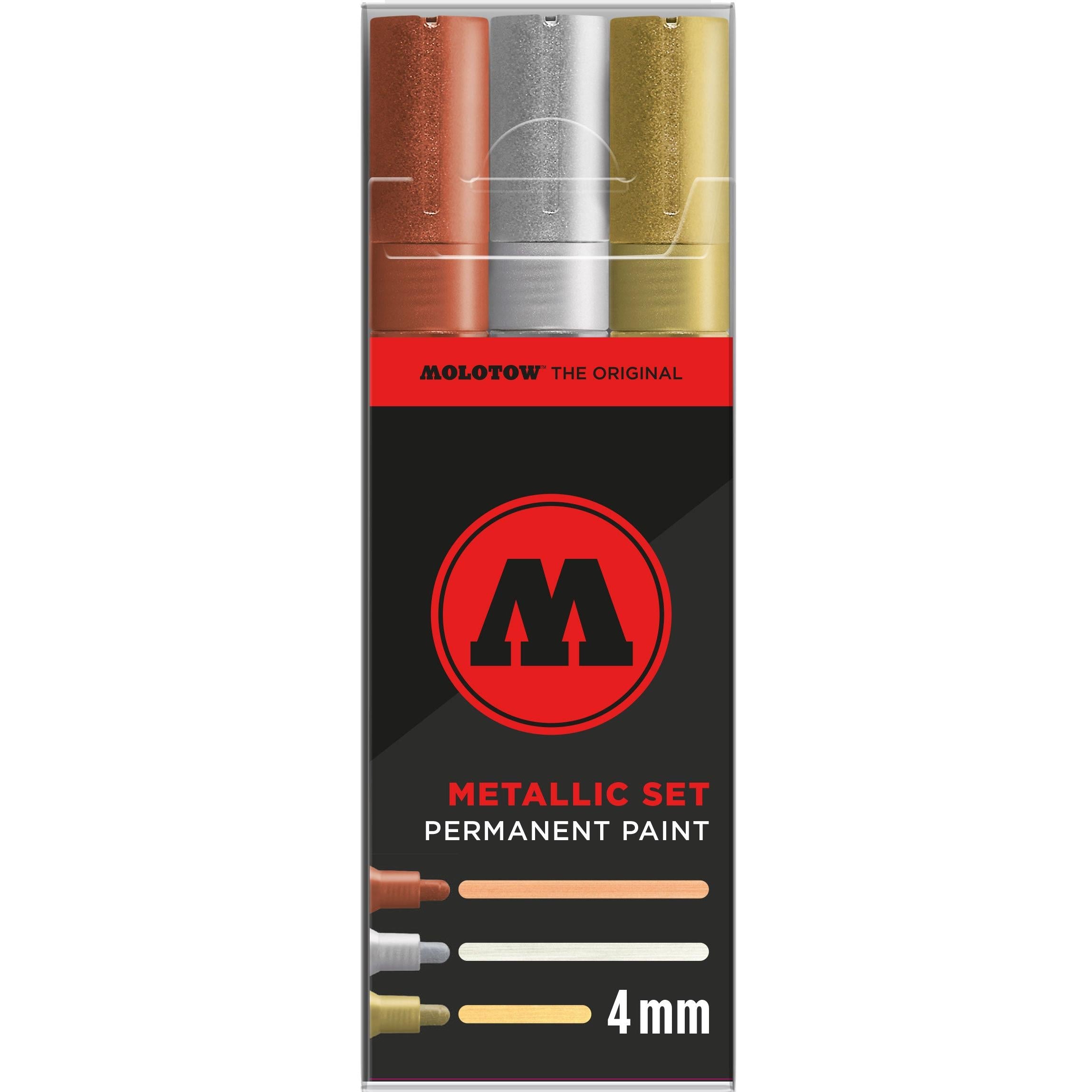 Set Permanent paint metallic