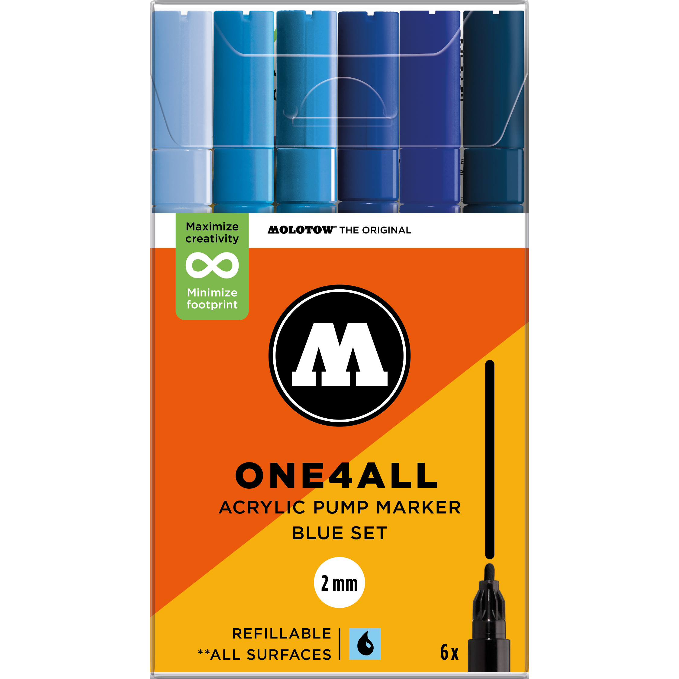 Set da 6 One4All 2 mm Blue
