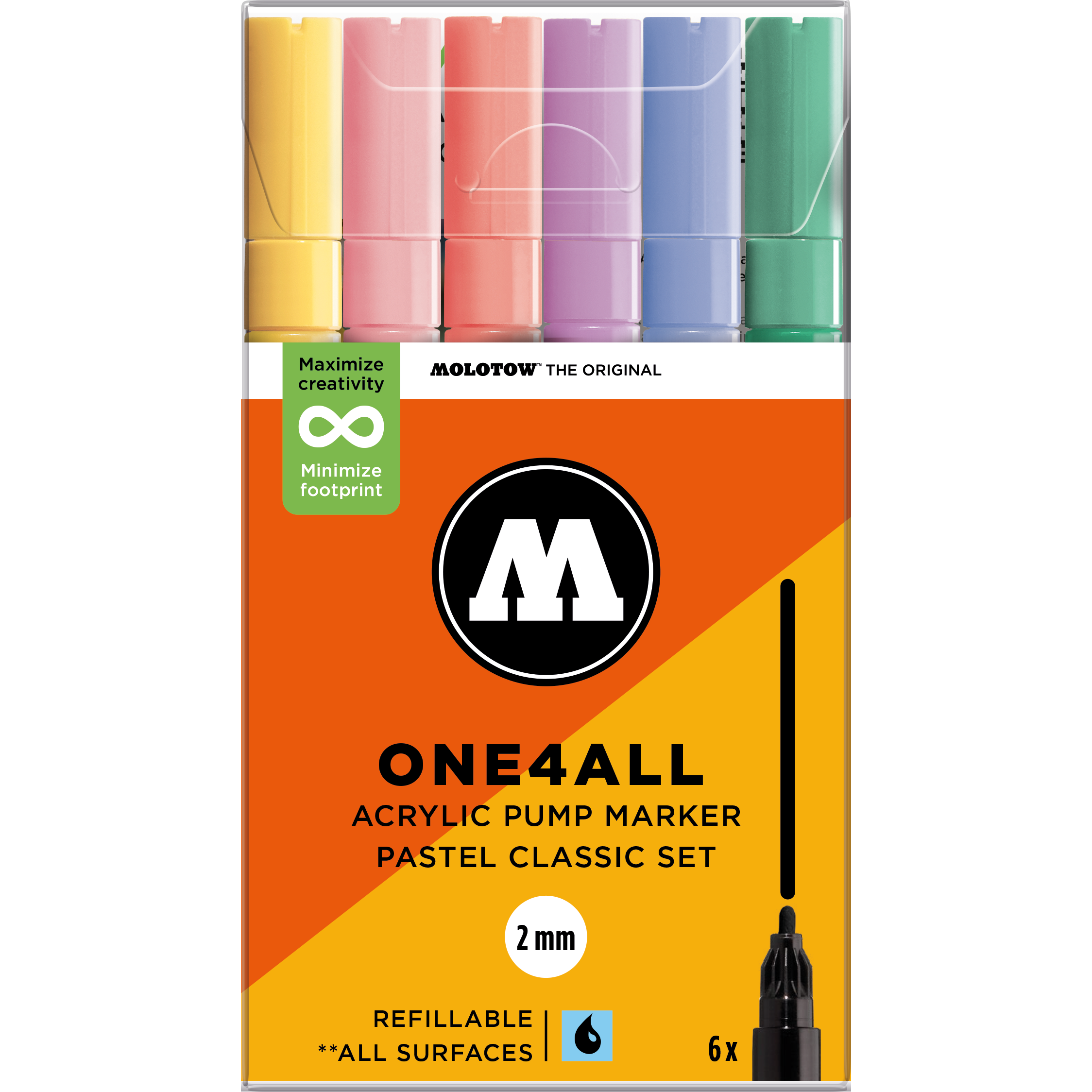 Set da 6 One4All 2 mm Pastel Classic