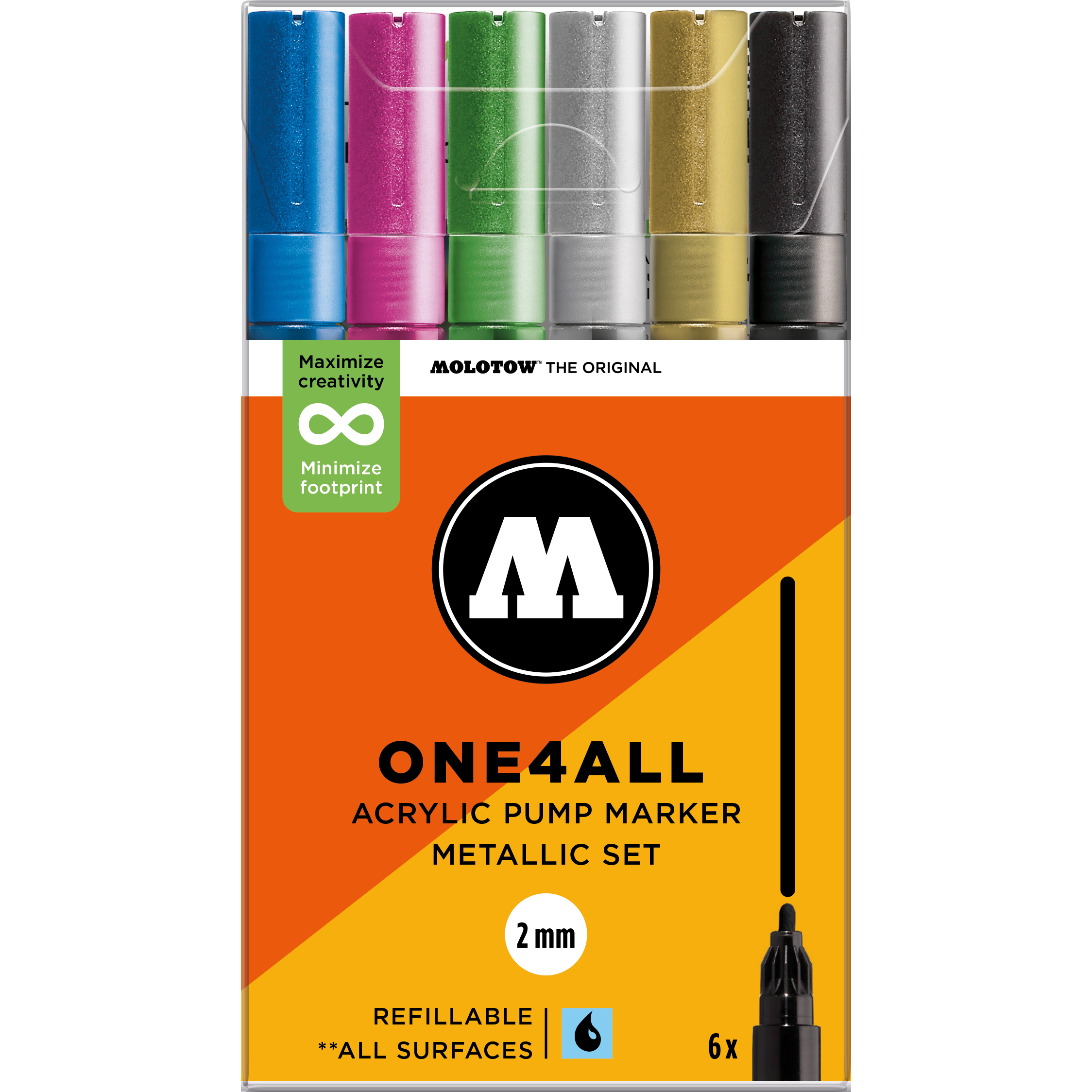 Set da 6 One4All 2 mm Metallic