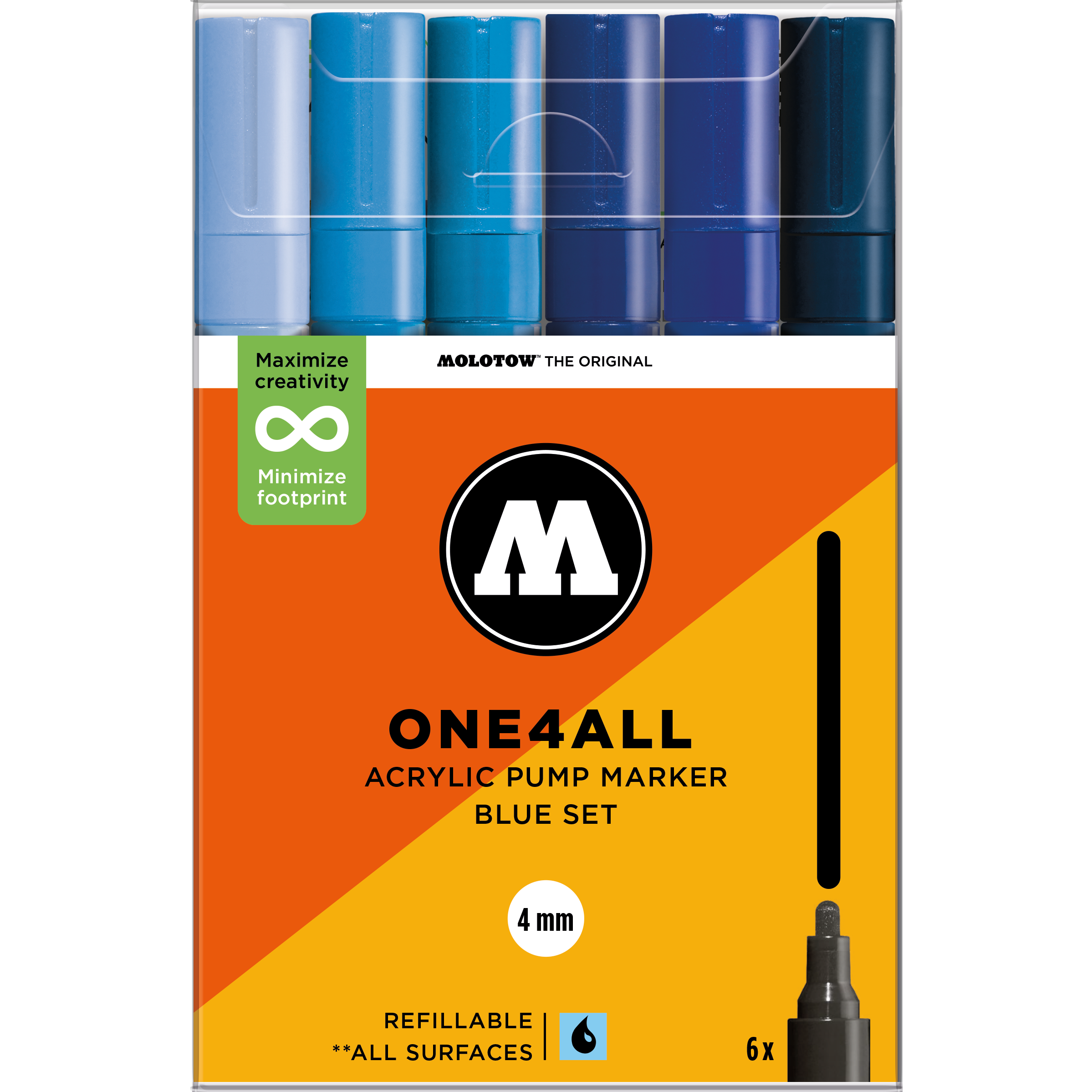 Set da 6 One4All 4 mm Blue