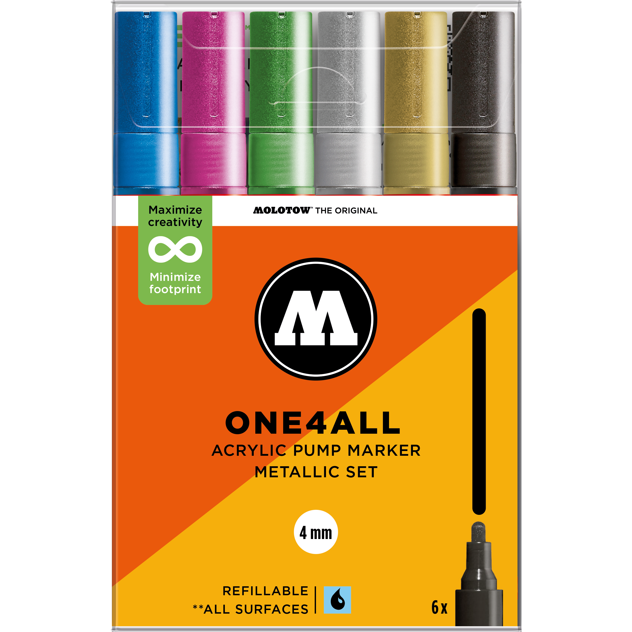 Set da 6 One4All 4 mm Metallic