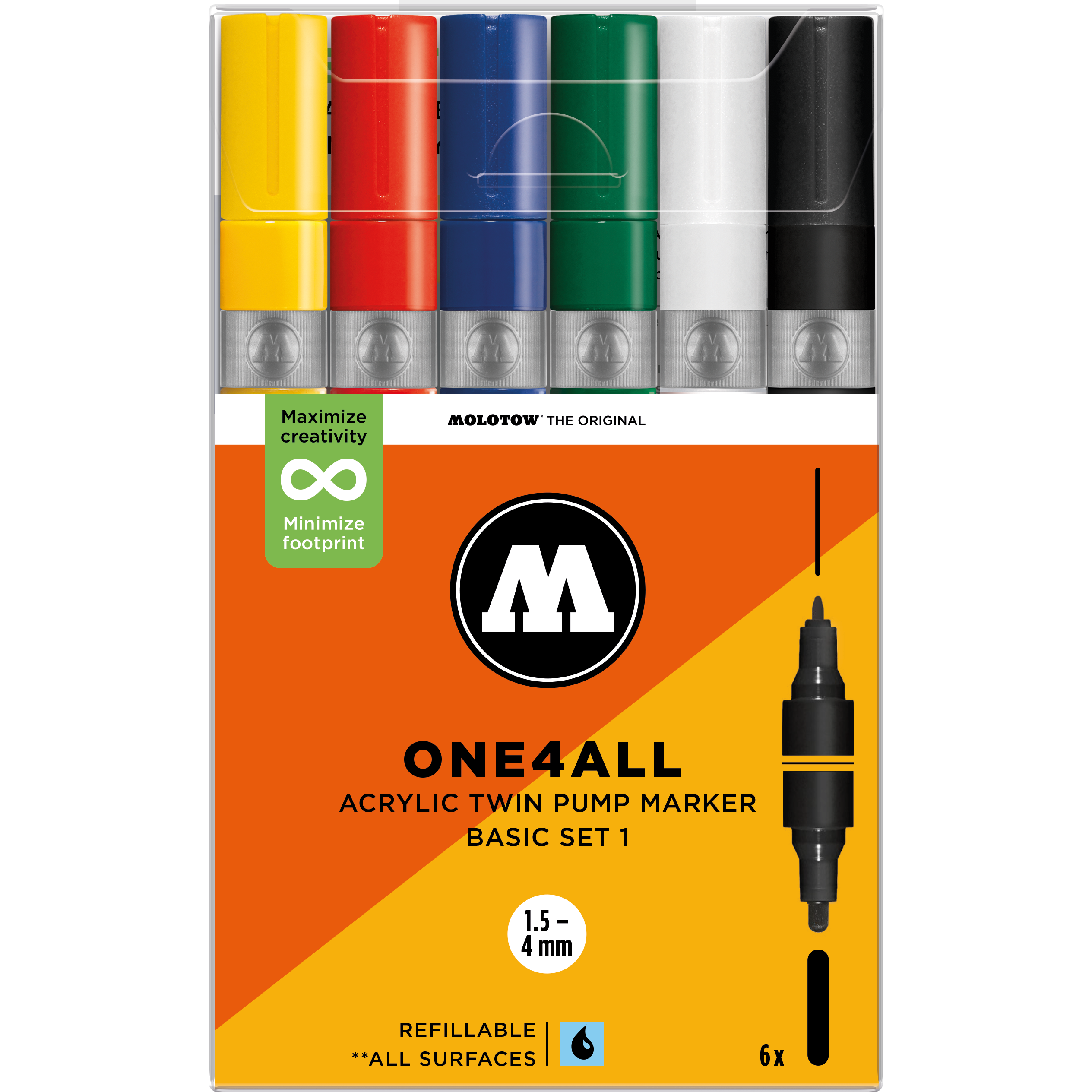 Set da 6 Acrylic Twin Basic 1