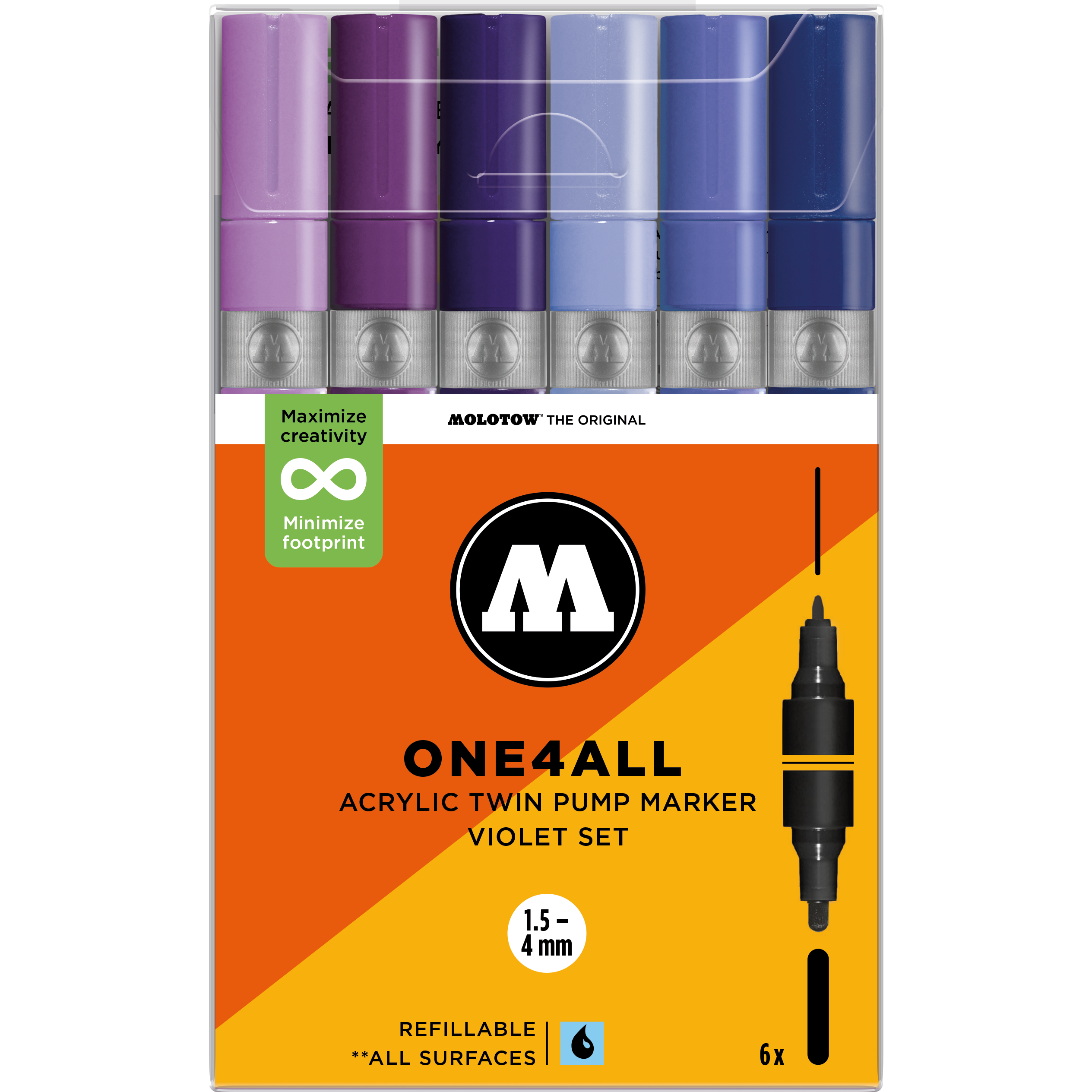 Set da 6 Acrylic Twin Violet