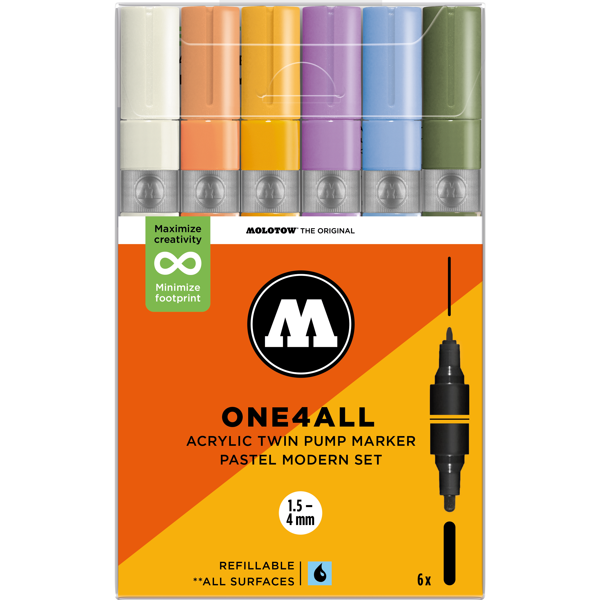 Set da 6 Acrylic Twin Pastel Modern