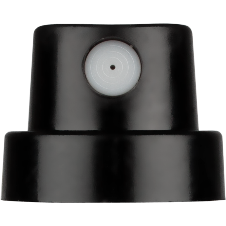 Spray Cap CoversAll Skinny nero con ugello grigio, per linee sottili e dettagli precisi.