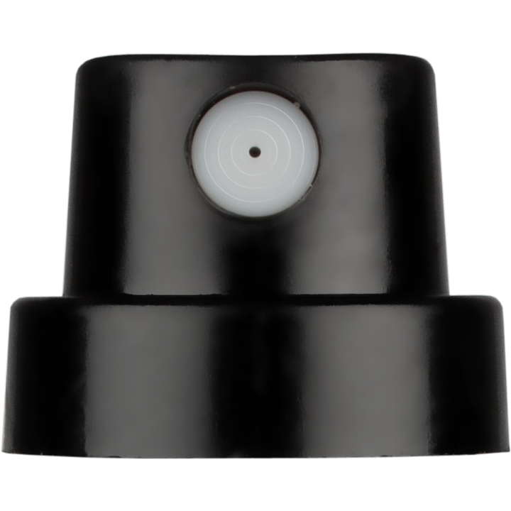 Spray Cap CoversAll Skinny nero con ugello grigio, per linee sottili e dettagli precisi.