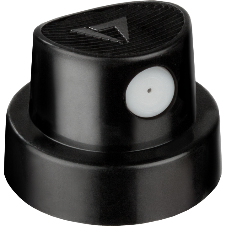 Spray Cap CoversAll Skinny nero opaco con ugello bianco per linee sottili da 1-3 cm.