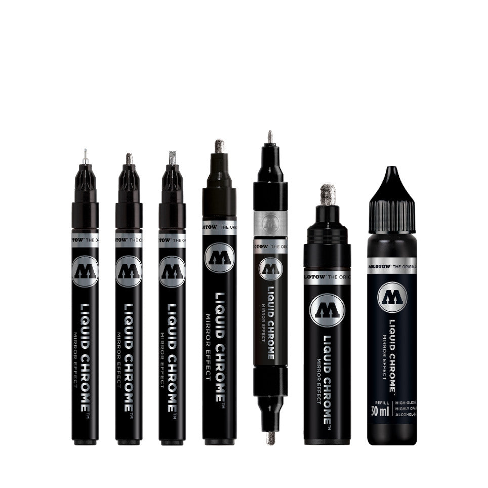 Gamma Completa Pennarelli Liquid Chrome Molotow