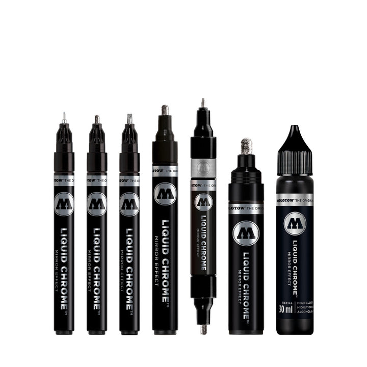 Gamma Completa Pennarelli Liquid Chrome Molotow