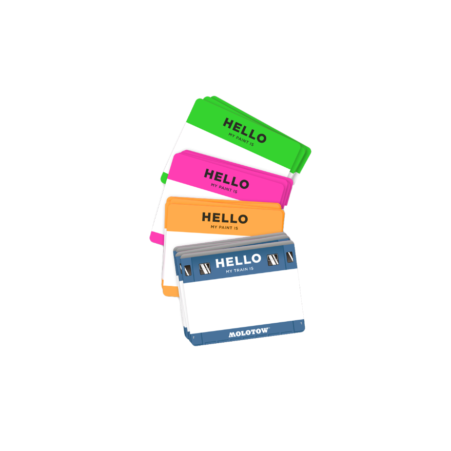 Sticker Set "HELLO my paint is" — 25 pz