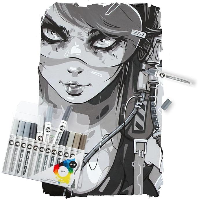 Aqua Color Brush Set 3